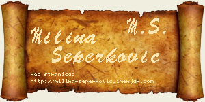 Milina Šeperković vizit kartica